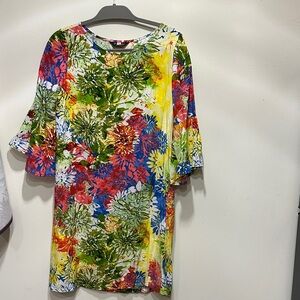 Jams World Colorful Floral Long Sleeve Dress